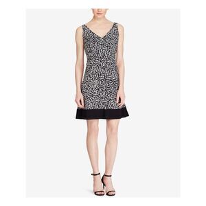 AMERICAN LIVING Womens Black Sleeveless Above The Knee Fit + Flare Dress 4